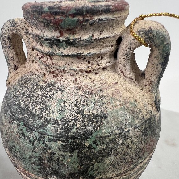 Vtg Set Of 3 Forja Y Arte Rustic Terracotta Amphora Vases Handles Made In Mexico - Picture 7 of 8